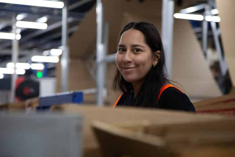 A Fulfilment Australia employee smiles
