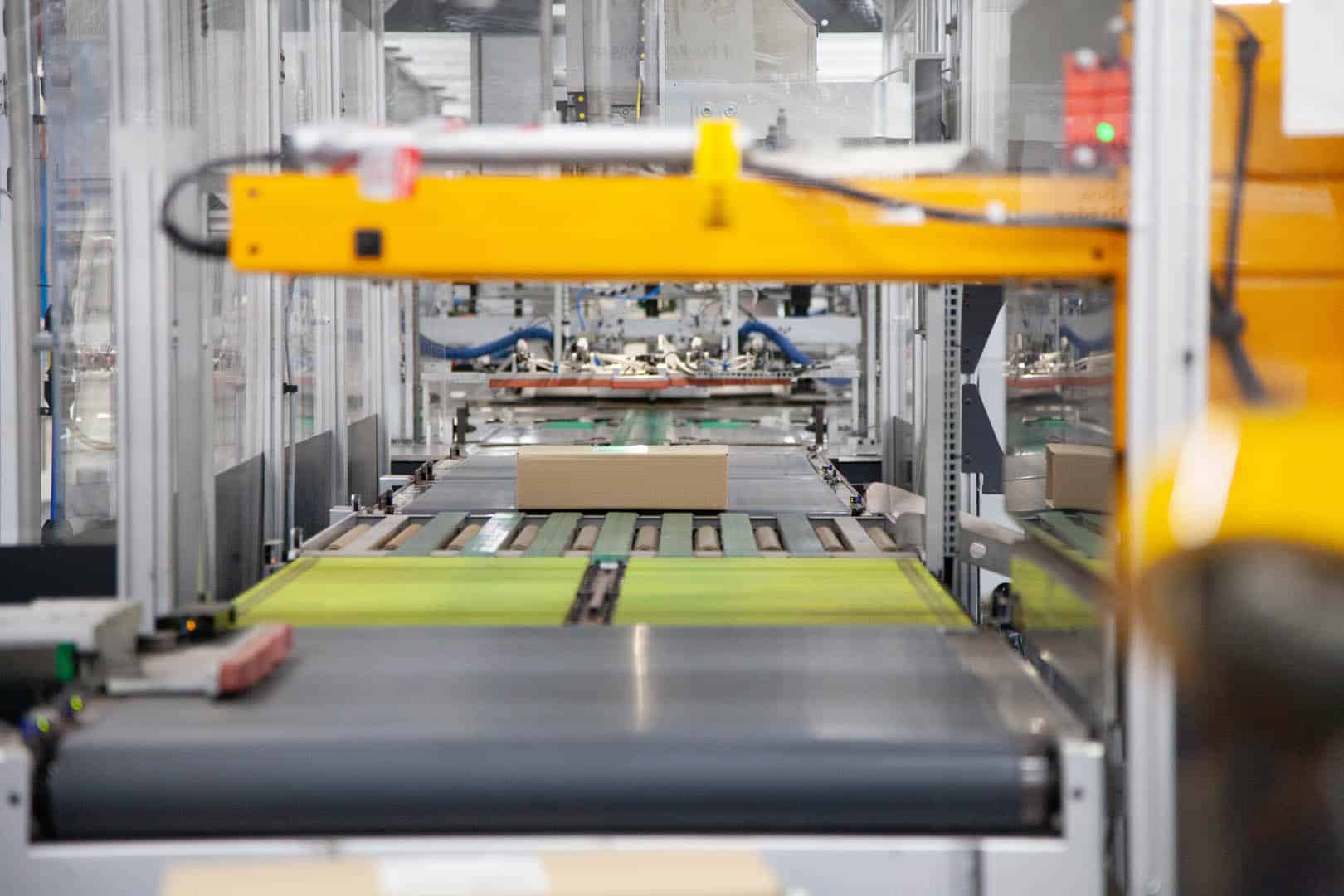 Label printing and packaging machine at Fulfilment Australia warehouse